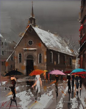 Parapluies de Quebec KG texturés Peinture à l'huile